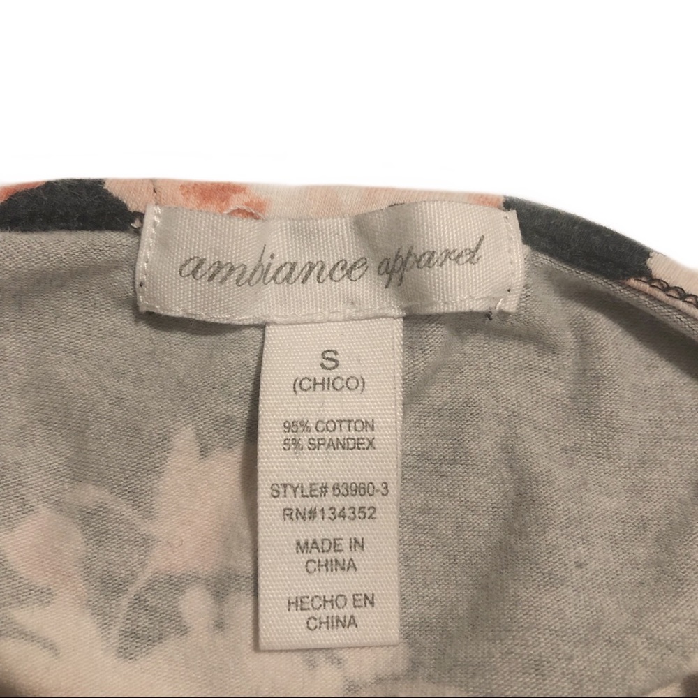 Ambiance Apparel Crop Floral Cap Sleeve Top Summer - Picture 6 of 6